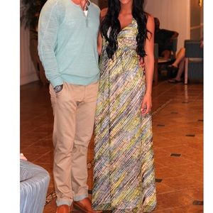 Armani exchange abstract print pastel maxi dress